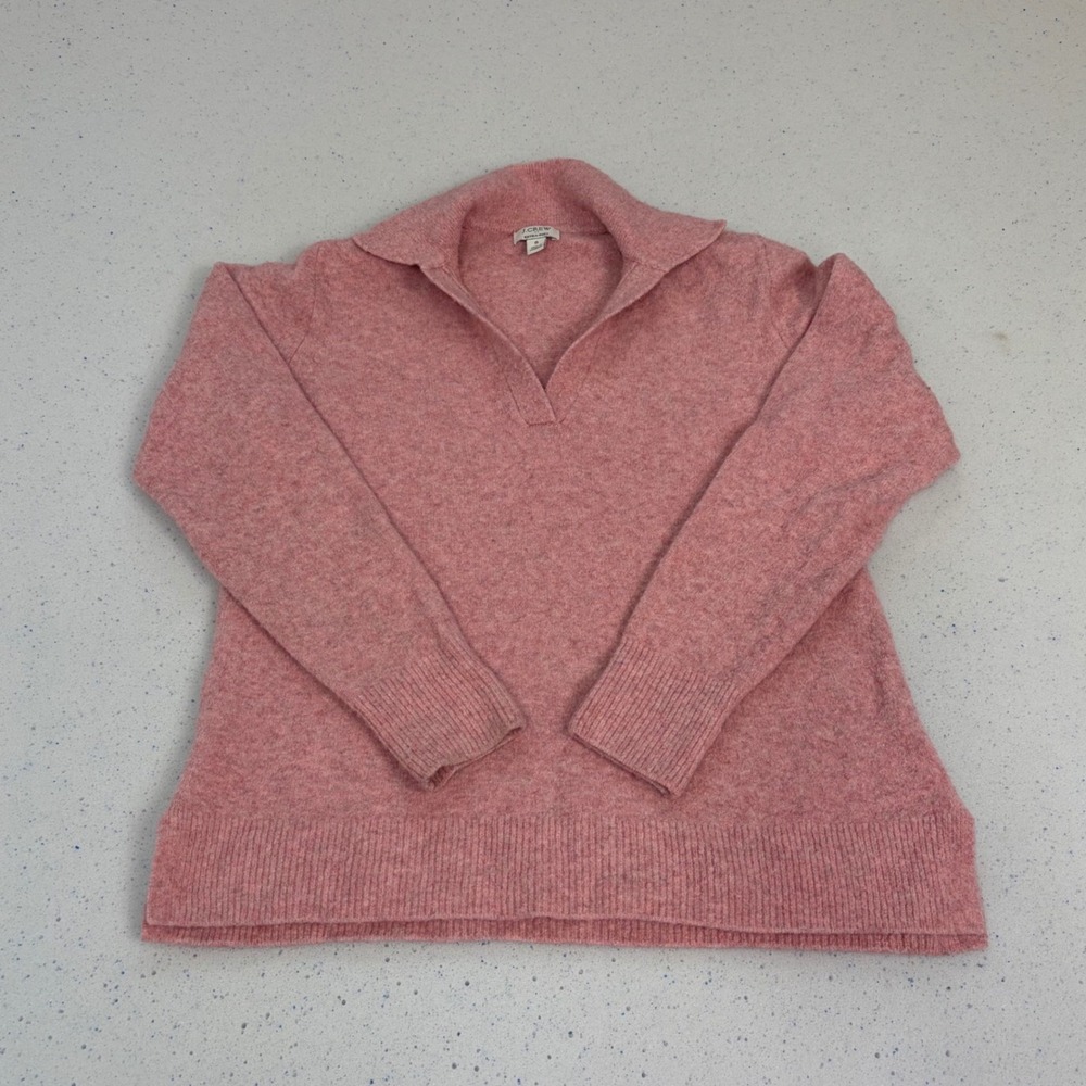 J. Crew Pink Collared Pullover Sweater